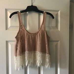 Sunset Rose Lace Embroidered Tank “Free People”